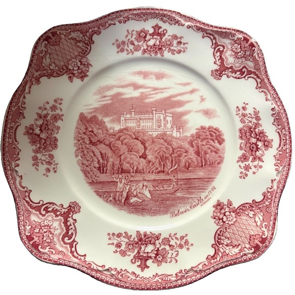Johnson Brothers Other - Vtg Johnson Brothers Old Britain Castles Pink Square Salad Plate Belvoir Castle